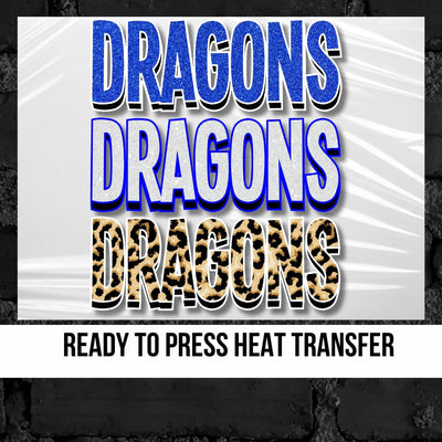 Three Repeating Dragons DTF Transfer