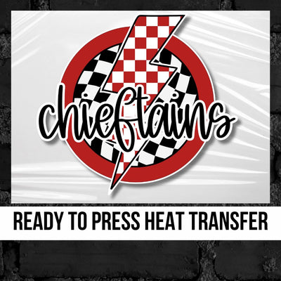 Chieftains Checkered Circle Bolt DTF Transfer
