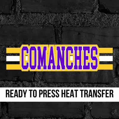 Comanches Word with Lines DTF Transfer