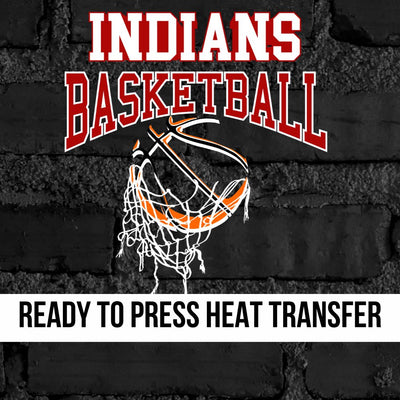 Indians Basketball Hanging Net DTF Transfer
