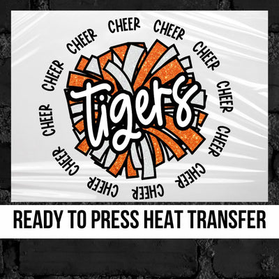 Tigers Cheer Circle DTF Transfer