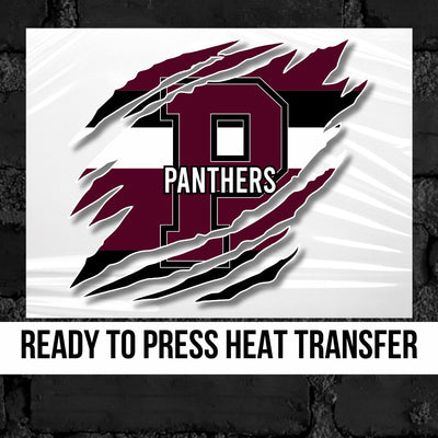 Panthers Swash Claw Mark DTF Transfer