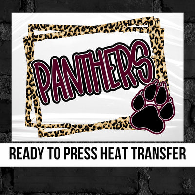 Panthers Leopard Border DTF Transfer