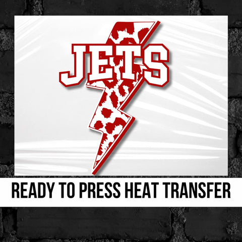 Jets Lightning Bolt DTF Transfer