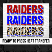 Raiders Repeating with Leopard DTF Transfer