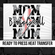 Baseball Mom Lightning Bolt DTF Transfer
