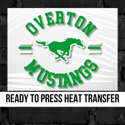 Overton Mustangs Circle Logo DTF Transfer