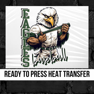 Eagles Baseball Player Mascot DTF Transfer