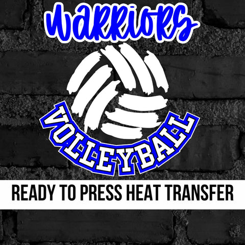 Warriors Volleyball DTF Transfer
