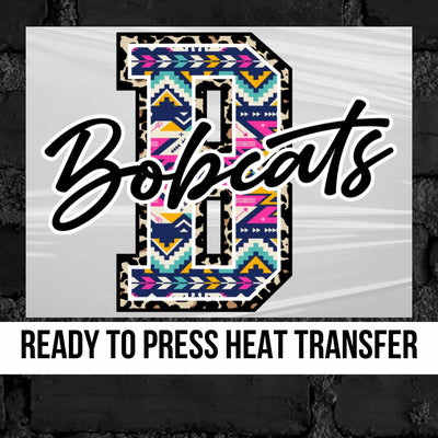 Bobcats Aztec Letter DTF Transfer