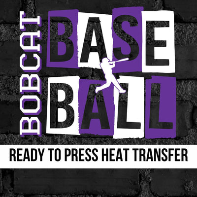 Bobcat Baseball Grunge Letters DTF Transfer