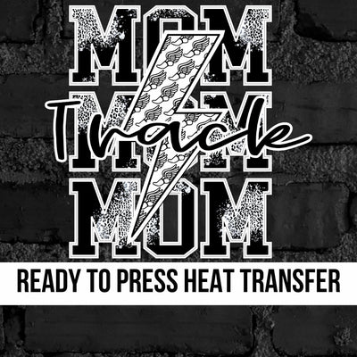Track Mom Lightning Bolt DTF Transfer