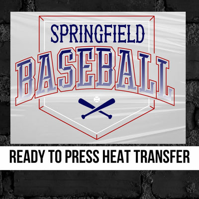 Springfield Baseball Home Plate DTF Transfer