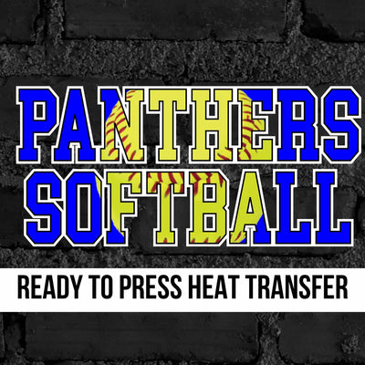 Panthers Softball Words DTF Transfer