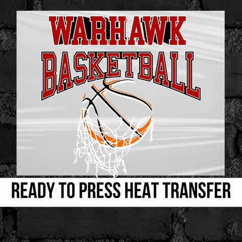 Warhawk Basketball Hanging Net DTF Transfer