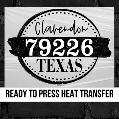 Clarendon Texas 79226 Circle DTF Transfer