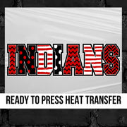 Indians School Mascot Word DTF Transfer