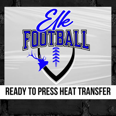 Elk Football Outline DTF Transfer