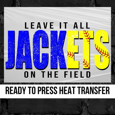 Jackets Softball Leave it on the Field DTF Transfer