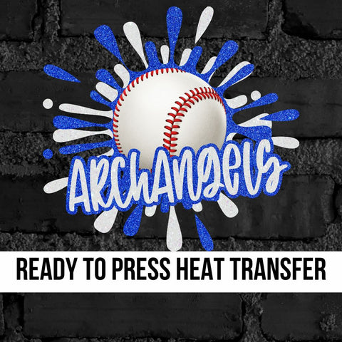 ArchAngels Baseball Splatter DTF Transfer