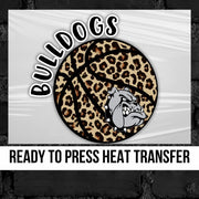 Bulldogs Mascot Basketball DTF Transfer