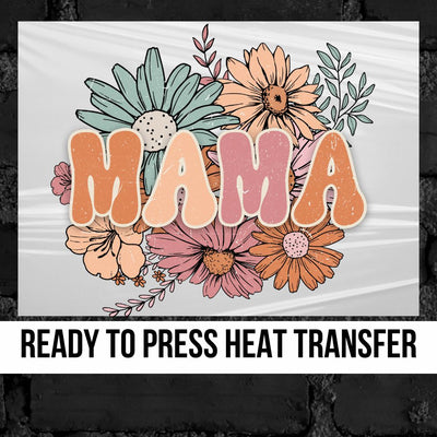 Mama Retro Flowers DTF Transfer
