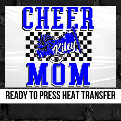 Cheer Mom Checkered Custom DTF Transfer