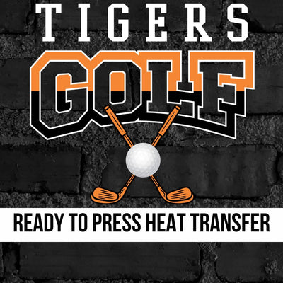 Tigers Golf Crossed Clubs DTF Transfer