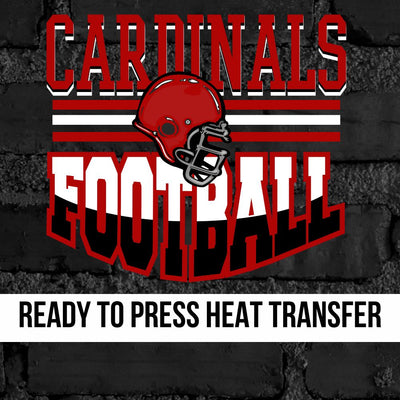 Cardinals Football with Helmet DTF Transfer