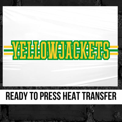 Yellowjackets Word with Lines DTF Transfer