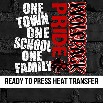 One Town Wolfpack Pride DTF Transfer