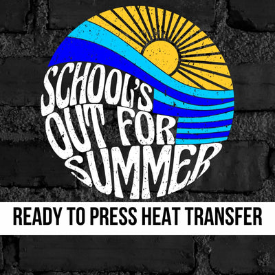 School's Out for Summer Circle Retro DTF Transfer
