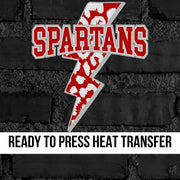 Spartans Leopard Lightning Bolt DTF Transfer