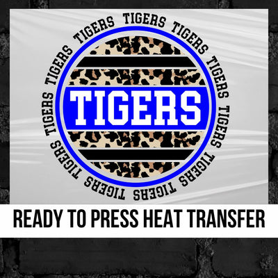 Tigers Leopard Circle DTF Transfer