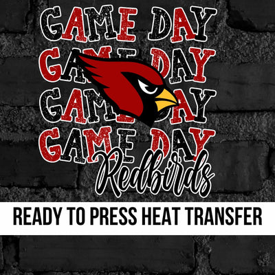 Game Day Redbirds Logo DTF Transfer