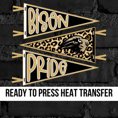 Bison Pride Pennants DTF Transfer
