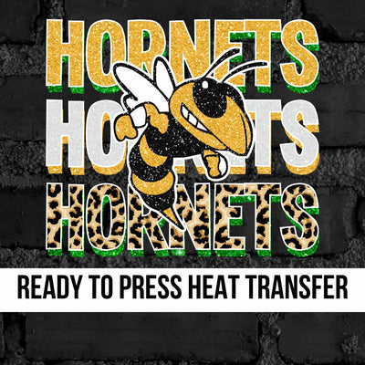 Hornets Mascot Logo Repeating DTF Transfer