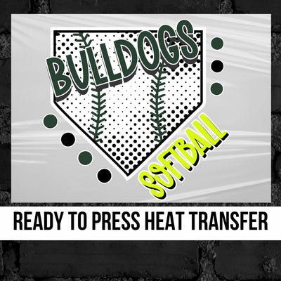 Bulldogs Softball Home Plate DTF Transfer