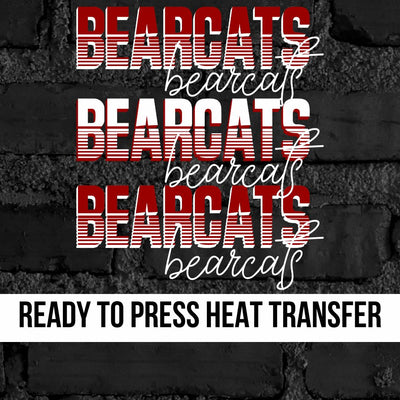 Bearcats Sliced Repeating DTF Transfer