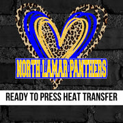 North Lamar Panthers Triple Heart