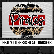 Pirates Leopard Grunge Circle DTF Transfer