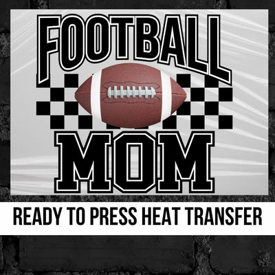 Football Mom Checkered DTF Transfer