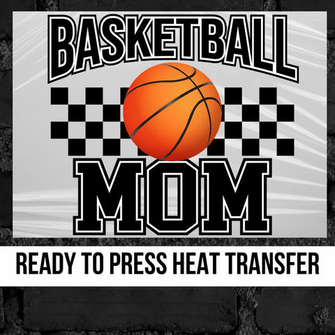 Basketball Mom Checkered DTF Transfer