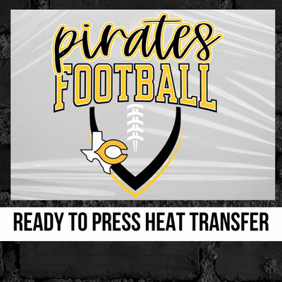 Crandall Pirates Football with Lines DTF Transfer
