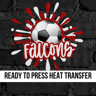 Falcons Soccer Splatter DTF Transfer