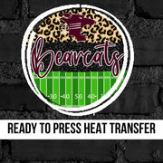 Bearcats Football Field Leopard DTF Transfer