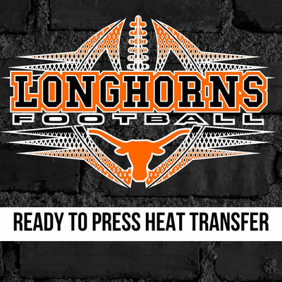 Longhorns Football Halftone DTF Transfer