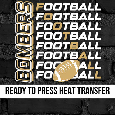 Bombers Football Repeating DTF Transfer