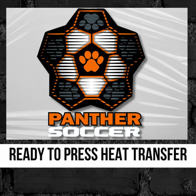 Panther Soccer Shape DTF Transfer
