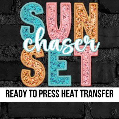 Sunset Chaser Faux Sequin DTF Transfer